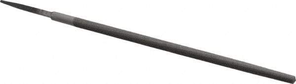 Value Collection - 8" Long, Second Cut, Round American-Pattern File - Double Cut, Tang - Top Tool & Supply