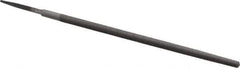 Value Collection - 8" Long, Second Cut, Round American-Pattern File - Double Cut, Tang - Top Tool & Supply