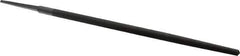 Value Collection - 12" Long, Smooth Cut, Round American-Pattern File - Double Cut, Tang - Top Tool & Supply