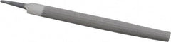 Value Collection - 8" Long, Second Cut, Half Round American-Pattern File - Double Cut, 7/32" Overall Thickness, Tang - Top Tool & Supply