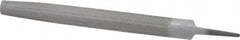 Value Collection - 12" Long, Bastard Cut, Half Round American-Pattern File - Double Cut, 0.3438" Overall Thickness, Tang - Top Tool & Supply