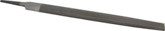 Value Collection - 12" Long, Smooth Cut, Half Round American-Pattern File - Double Cut, 0.3438" Overall Thickness, Tang - Top Tool & Supply