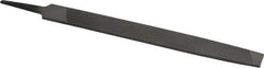 Value Collection - 8" Long, Second Cut, Mill American-Pattern File - Single Cut, 9/64" Overall Thickness, Tang - Top Tool & Supply