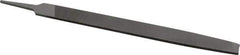 Value Collection - 12" Long, Second Cut, Mill American-Pattern File - Single Cut, 7/32" Overall Thickness, Tang - Top Tool & Supply