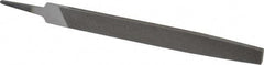 Value Collection - 8" Long, Second Cut, Flat American-Pattern File - Double Cut, 7/32" Overall Thickness, Tang - Top Tool & Supply