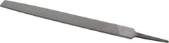 Value Collection - 10" Long, Second Cut, Flat American-Pattern File - Double Cut, 1/4" Overall Thickness, Tang - Top Tool & Supply