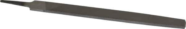 Value Collection - 10" Long, Smooth Cut, Flat American-Pattern File - Double Cut, 1/4" Overall Thickness, Tang - Top Tool & Supply