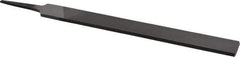 Value Collection - 8" Long, Smooth Cut, Hand American-Pattern File - Double Cut, 7/32" Overall Thickness, Tang - Top Tool & Supply