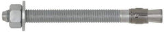 Powers Fasteners - 3/4" Diam, 3/4" Drill, 8-1/2" OAL, 1-5/8" Min Embedment Wedge Expansion Concrete Anchor - Steel, Galvanized Finish, Hex Nut Head, Hex Drive - Top Tool & Supply