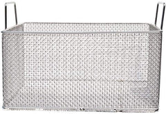 Marlin Steel Wire Products - 12" Deep, Rectangular Stainless Steel Mesh Basket - 1/4" Perforation, 18" Wide x 9" High - Top Tool & Supply