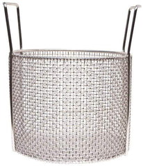 Marlin Steel Wire Products - Round Stainless Steel Mesh Basket - 1/4" Perforation, 10" Wide x 8" High - Top Tool & Supply