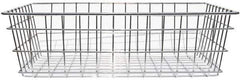 Marlin Steel Wire Products - 18" Deep, Rectangular Steel Wire Basket - 1-3/8" Perforation, 24" Wide x 8" High - Top Tool & Supply