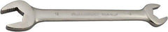 Paramount - 18mm x 19mm Standard Open End Wrench - 8-15/16" OAL, Double End, Full Polish Finish, 15° Head Angle - Top Tool & Supply