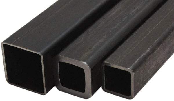 Value Collection - 4 Inch Square x 6 Ft. Long, Low Carbon Steel, Square Welded Tube - 0.12 Inch Wall Thickness, Low Carbon Grade - Top Tool & Supply