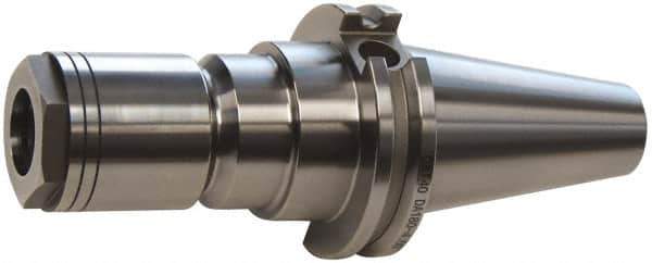 Accupro - 3/64" to 3/4" Capacity, 4" Projection, CAT40 Taper Shank, DA180 Collet Chuck - 0.0002" TIR, Through-Spindle & DIN Flange Coolant - Exact Industrial Supply