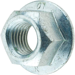 Value Collection - M10x1.50, 21mm Flange Diam, 11.5mm High, 15mm Across Flats, Flange Nut - Zinc Finish - Top Tool & Supply