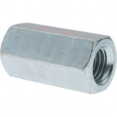 Value Collection - M14x2.00 Metric Coarse, 54mm OAL Steel Standard Coupling Nut - Zinc-Plated Finish, 28mm Width Across Flats - Top Tool & Supply