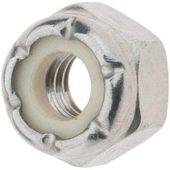 Value Collection - 1/4-20 UNC 18-8 Hex Lock Nut with Nylon Insert - 7/16" Width Across Flats, 19/64" High - Top Tool & Supply