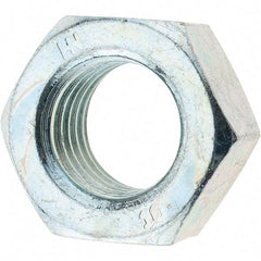 Value Collection - M16x2.00 Metric Coarse Steel Right Hand Hex Nut - 24mm Across Flats, 13mm High, Zinc-Plated Finish - Top Tool & Supply