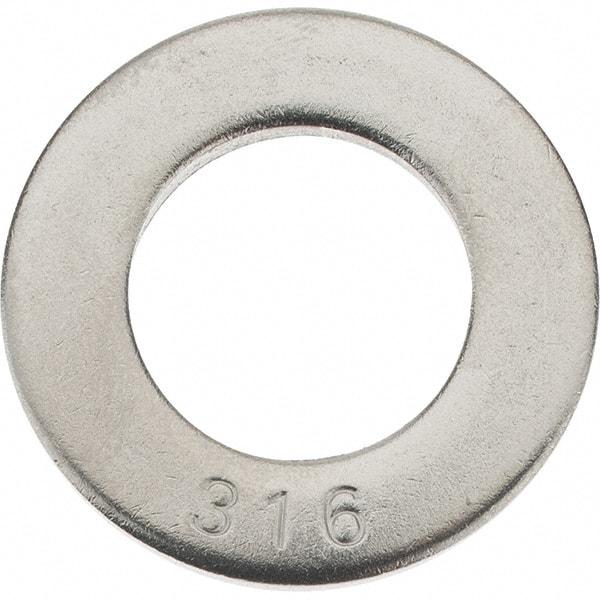 Value Collection - 3/4" Screw, Grade 316 Stainless Steel SAE Flat Washer - 13/16" ID x 2" OD, 0.148" Thick - Top Tool & Supply