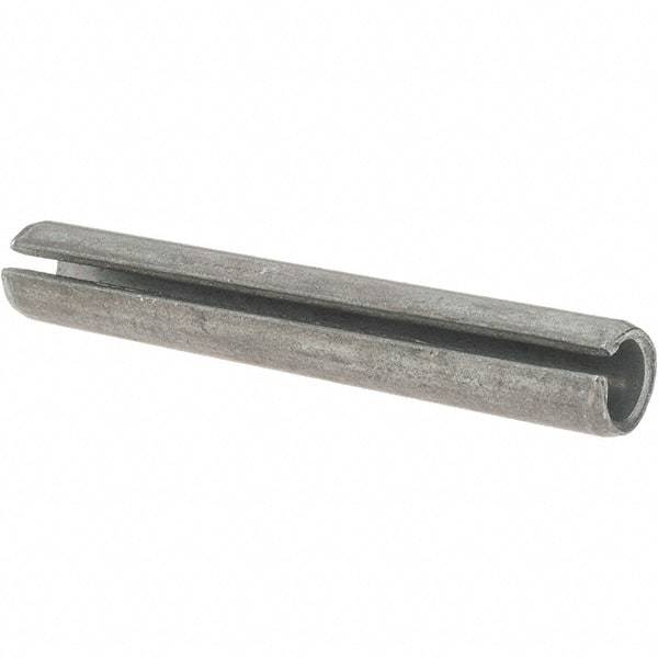 Value Collection - 7/16" Diam x 3" Long Slotted Spring Pin - Grade 1070-1090 Alloy Steel, Black Oxide Finish - Top Tool & Supply