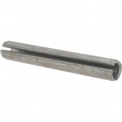 Value Collection - 7/16" Diam x 3" Long Slotted Spring Pin - Grade 1070-1090 Alloy Steel, Black Oxide Finish - Top Tool & Supply