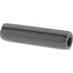 Value Collection - 5/16" Diam x 1-1/4" Long Coiled Spring Pin - Grade 1070-1090 Alloy Steel, Black Oxide Finish - Top Tool & Supply