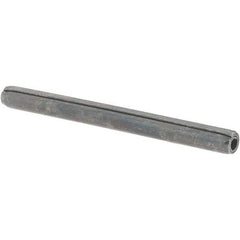 Value Collection - 1/8" Diam x 1-1/2" Long Coiled Spring Pin - Grade 1070-1090 Alloy Steel, Black Oxide Finish - Top Tool & Supply