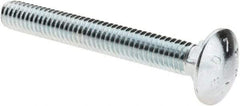 Value Collection - 5/16-18 UNC 2-1/2" Length Under Head, Standard Square Neck, Carriage Bolt - Grade 2 Steel, Zinc-Plated Finish - Top Tool & Supply