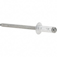 RivetKing - Dome Head Aluminum Multi Grip Blind Rivet - Steel Mandrel, 0.047" to 0.252" Grip, 0.415" Length Under Head, 5/32" Body Diam - Top Tool & Supply