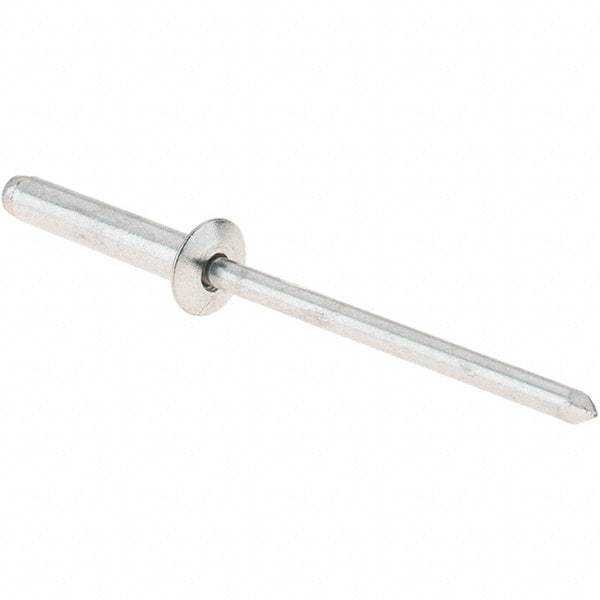 RivetKing - Size 4-8 Dome Head Aluminum Open End Blind Rivet - Aluminum Mandrel, 3/8" to 1/2" Grip, 1/8" Body Diam - Top Tool & Supply