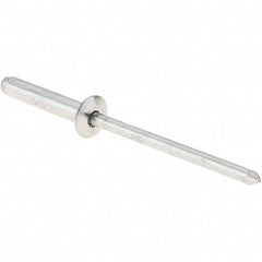 RivetKing - Size 4-8 Dome Head Aluminum Open End Blind Rivet - Aluminum Mandrel, 3/8" to 1/2" Grip, 1/8" Body Diam - Top Tool & Supply