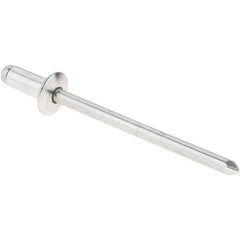 RivetKing - Size 4-2 Dome Head Aluminum Open End Blind Rivet - Aluminum Mandrel, 1/8" Max Grip, 1/8" Body Diam - Top Tool & Supply