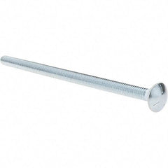 Value Collection - 5/16-18 UNC 6" Length Under Head, Standard Square Neck, Carriage Bolt - Grade 5 Steel, Zinc-Plated Finish - Top Tool & Supply