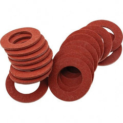 Value Collection - Vulcanized Fibre Standard Flat Washer - 0.5938" ID x 1" OD, 0.062" Thick, Plain Finish - Top Tool & Supply