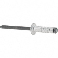 RivetKing - Dome Head Aluminum Open End Blind Rivet - Steel Mandrel, 0.252" to 0.504" Grip, 0.731" Length Under Head, 3/16" Body Diam - Top Tool & Supply