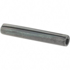 Value Collection - 5/32" Diam x 1" Long Coiled Spring Pin - Grade 1070-1090 Alloy Steel, Black Oxide Finish - Top Tool & Supply