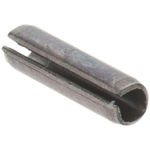 Value Collection - 1/16" Diam x 1/4" Long Slotted Spring Pin - Grade 1070-1090 Alloy Steel, Black Oxide Finish - Top Tool & Supply