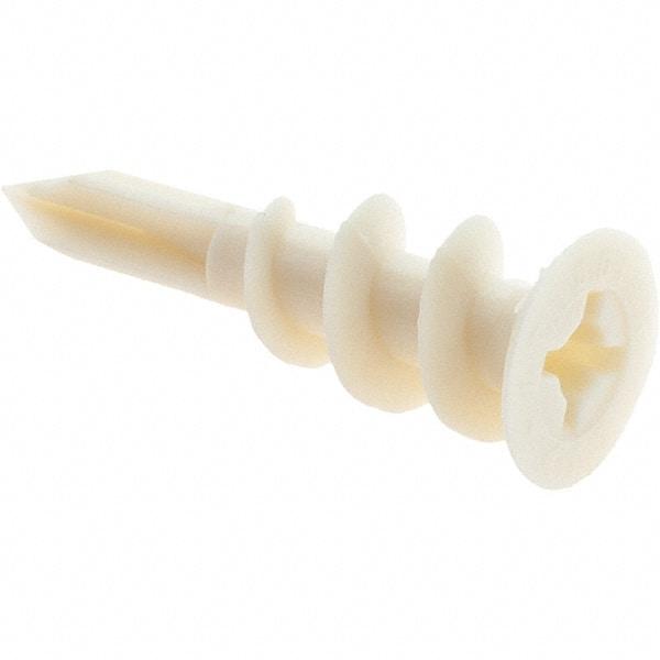 Value Collection - 3/8 to 5/8" Thick, Self Drilling Drywall & Hollow Wall Anchor - Nylon, Use with Wallboard - Top Tool & Supply