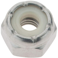 Value Collection - #12-24 UNC 18-8 Hex Lock Nut with Nylon Insert - 9/32" High - Top Tool & Supply