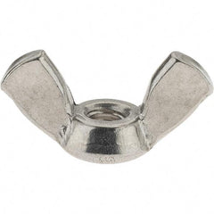 Value Collection - #8-32 UNC, Stainless Steel Standard Wing Nut - Grade 18-8, 0.72" Wing Span, 0.47" Wing Span - Top Tool & Supply