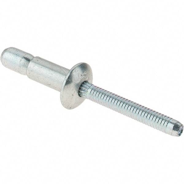 Value Collection - Protruding Head Steel Structural Blind Rivet - Steel Mandrel, 0.08" to 3/8" Grip, 0.53" Head Diam, 0.261" to 0.272" Hole Diam, 0.56" Length Under Head, 1/4" Body Diam - Top Tool & Supply