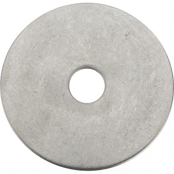 Value Collection - 3/8" Screw, Grade 18-8 Stainless Steel Fender Flat Washer - 25/64" ID x 2" OD - Top Tool & Supply