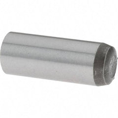 Value Collection - 6mm Diam x 16mm Pin Length Grade 8 Alloy Steel Precision Dowel Pin - Bright Finish, 1 Rounded End - Top Tool & Supply