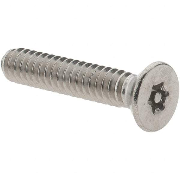 Value Collection - #10-24 UNC Pin In Torx Drive, Flat Screw - Grade 18-8 Stainless Steel, Uncoated, 1" OAL - Top Tool & Supply