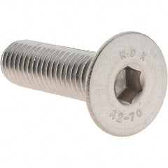 Value Collection - M10x1.50 Metric Coarse Hex Socket Drive, 90° Flat Screw - Grade 18-8 & Austenitic A2 Stainless Steel, Partially Threaded, 35mm OAL - Top Tool & Supply