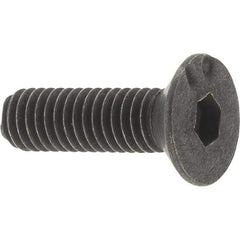 Value Collection - M3x0.50 Metric Coarse Hex Socket Drive, 90° Flat Screw - Grade 12.9 Alloy Steel, Black Oxide Finish, Fully Threaded, 10mm OAL - Top Tool & Supply