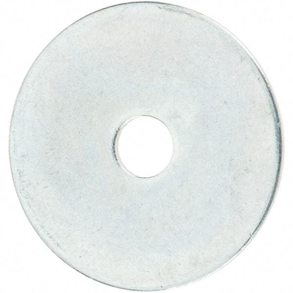 Value Collection - Steel Fender Flat Washer - 5/32" ID x 3/4" OD, 0.0312" Thick, Zinc-Plated Finish - Top Tool & Supply