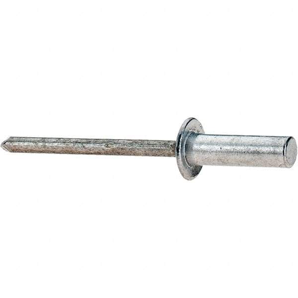 Value Collection - Size 66 Dome Head Aluminum Closed End Sealing Blind Rivet - Aluminum Mandrel, 0.251" to 3/8" Grip, 3/8" Head Diam, 0.192" to 0.196" Hole Diam, 0.656" Length Under Head, 3/16" Body Diam - Top Tool & Supply