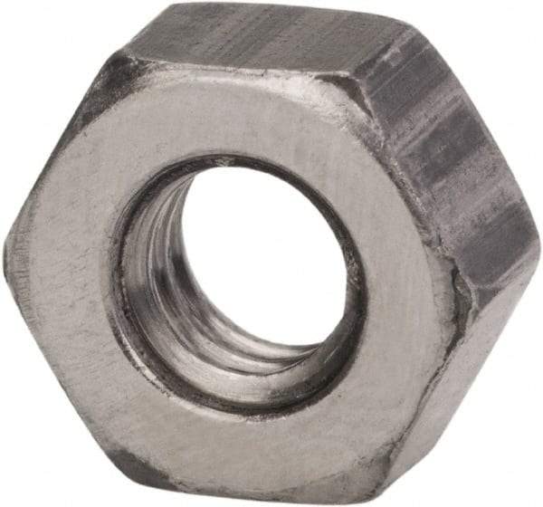 Made in USA - 5/16-18 UNC Steel Right Hand Hex Nut - 1/2" Across Flats, 0.273" High, Zinc Clear Finish - Top Tool & Supply